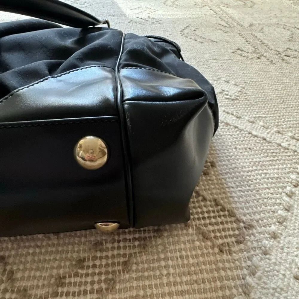 Gucci GG Canvas Full Moon Tote Bag Black - Picture 9 of 16
